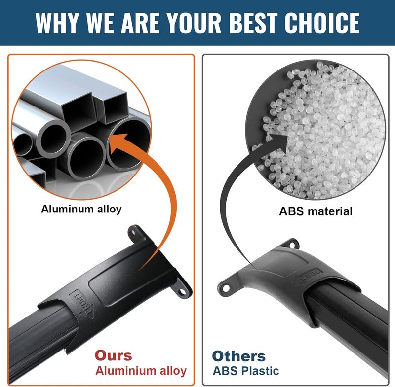 wonderdriver Heavy Duty 220lb Roof Rack Cross Bars Fit for GMC Yukon & Yukon XL, Chevy Suburban & Tahoe 2015-2020, Cadillac Escalade & Escalade ESV, Chevrolet Aluminum Crossbar Rooftop Cargo Carrier - Image 3